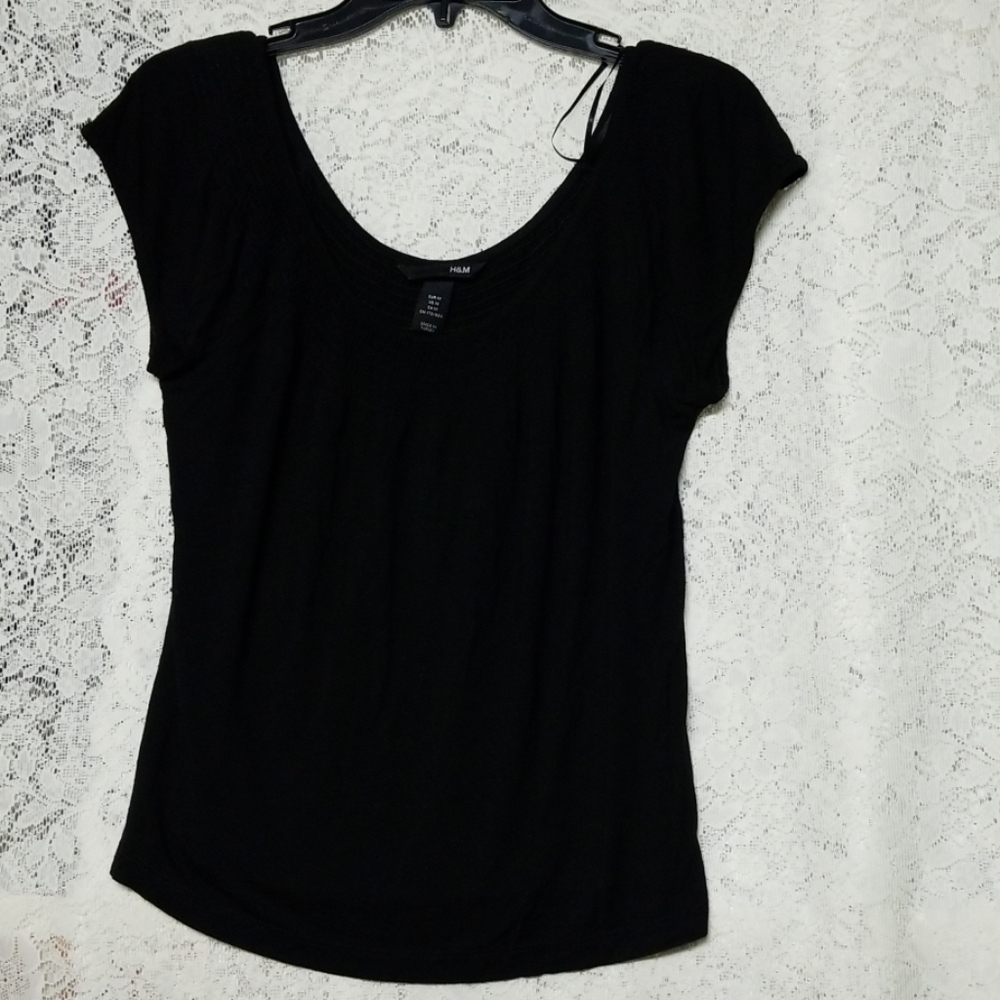 Smocked Neck Top